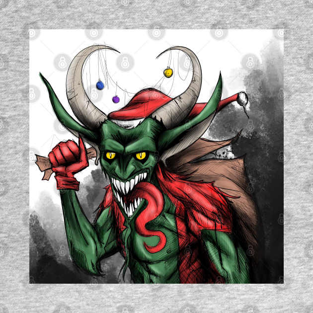 evil santa claus krampus is coming to town by jorge_lebeau